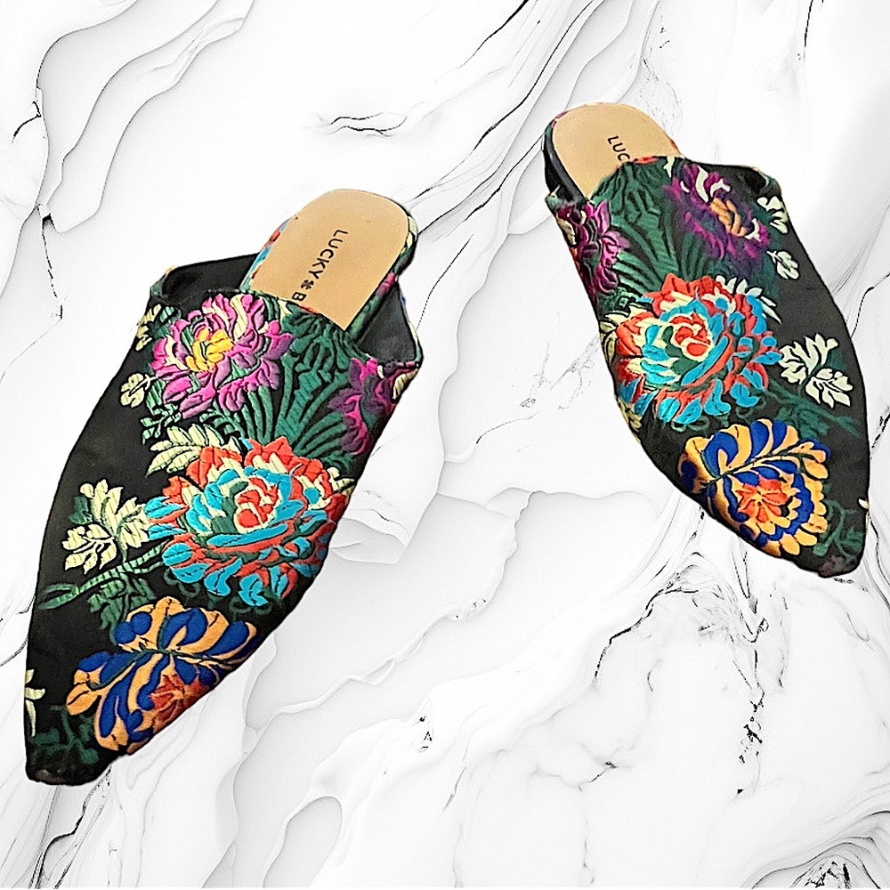 Lucky Brand Floral Slip Ons